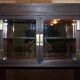 Henredon multimedia furniture military campaign with sliding TV stand and double socket.