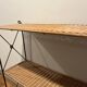 Rattan and wrought iron shelf