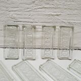 Set 8 porte couteaux verre ciselé