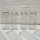 Set of 8 chiseled glass knife holders