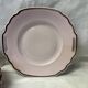 Pink porcelain dessert service with silver edging