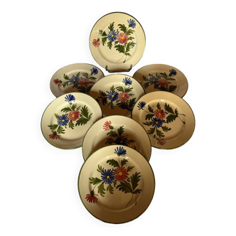 Lot de 8 assiettes  à dessert  St Clément  vintage