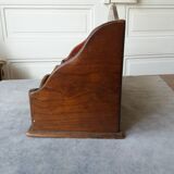 Large art deco mail holder in varnished wood
