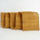 Magazine holder  in rattan wicker, wave shape 70s