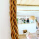 Miroir vintage en osier