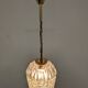 Vintage molded glass pendant lamp from the 50s/60s