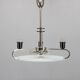 Art Deco chrome and glass chandelier, Czechoslovakia, 1930s