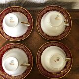 Set of 4 cups porcelain from Limoges