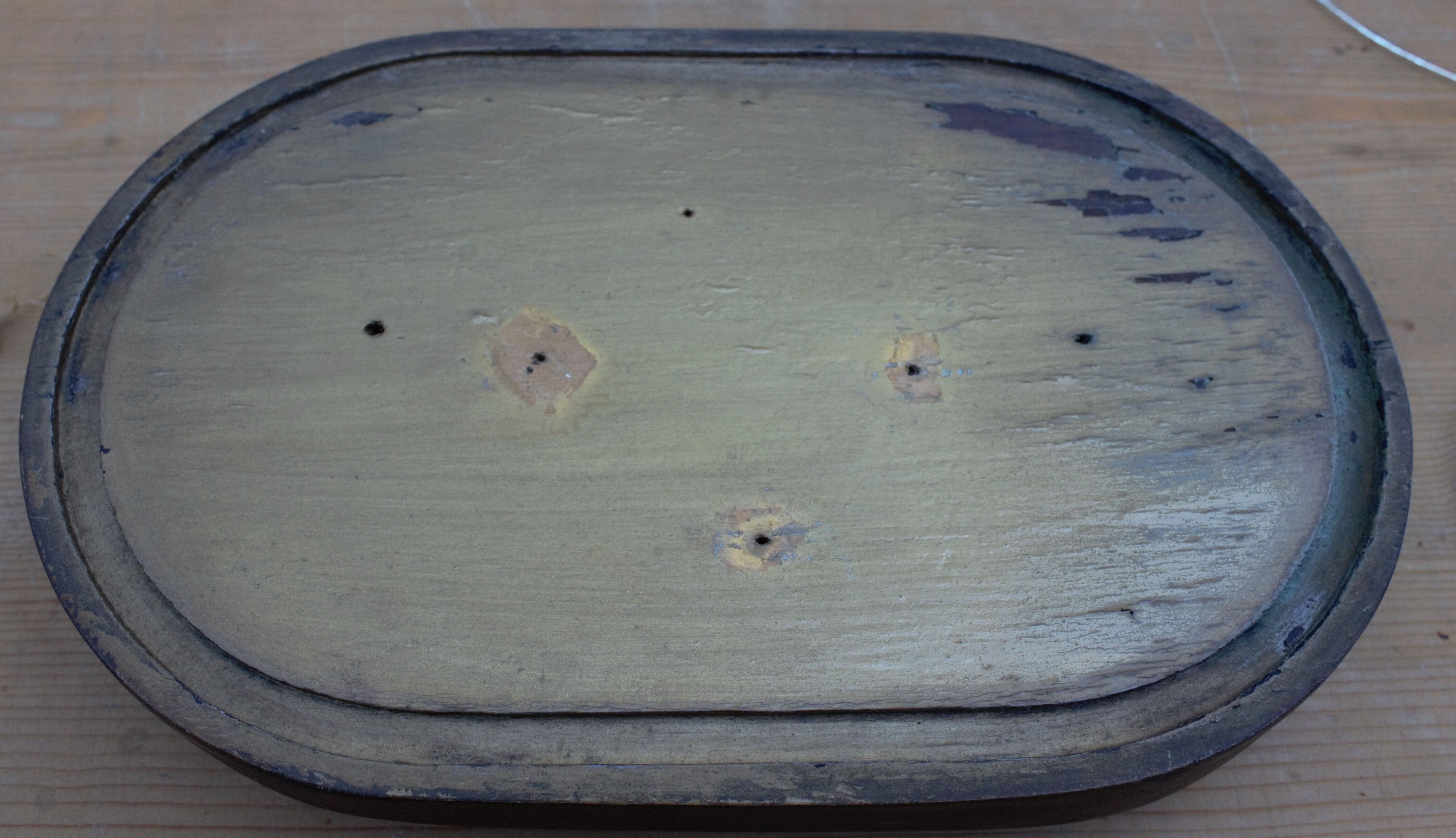 Antique wedding globe in oval glass 32 cm high