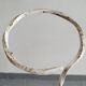 Porte-plantes vintage 1950 en metal laque blanc pied etoile