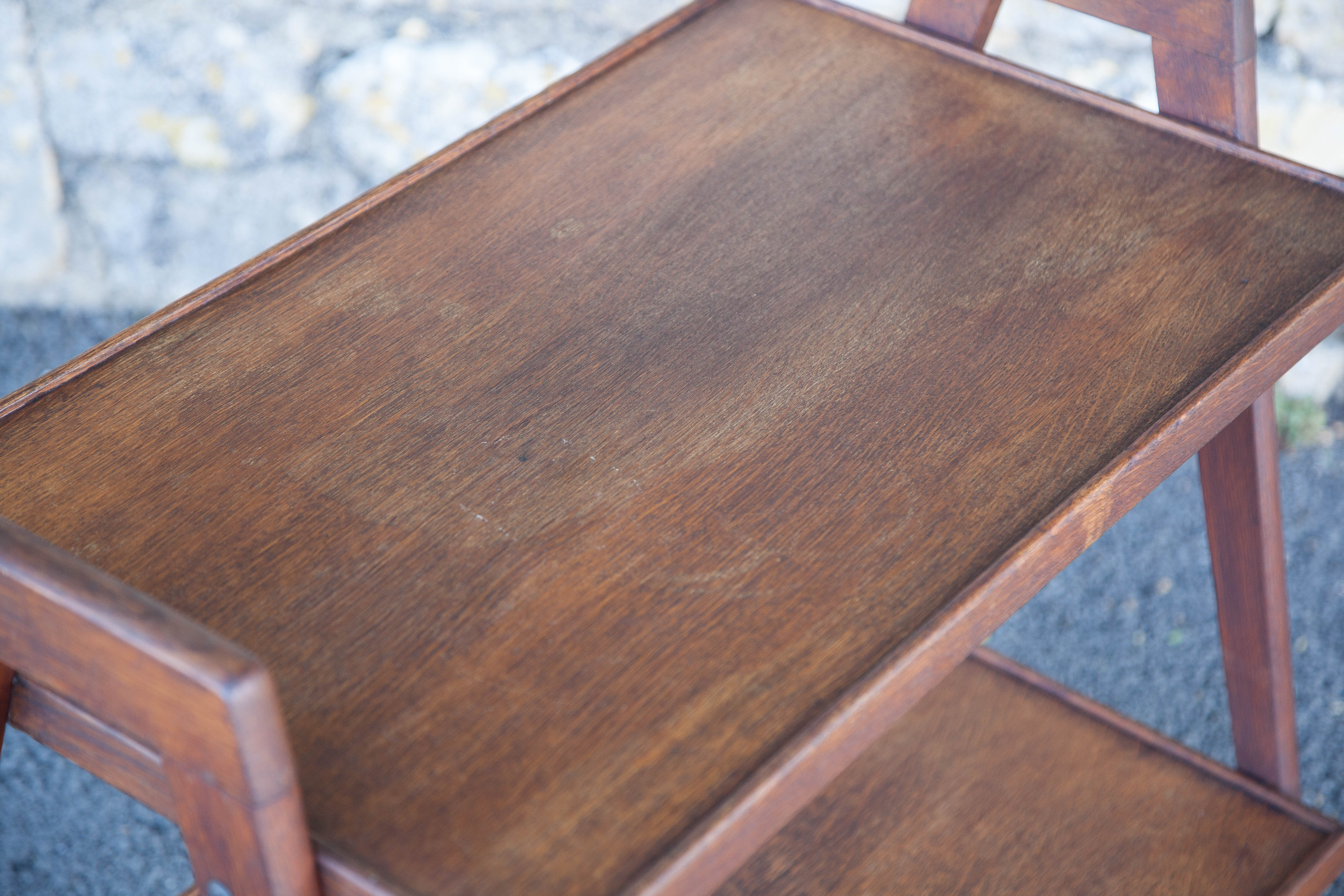 Vintage wooden serving trolley
