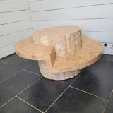 Round stone coffee table by Magnussen Ponte