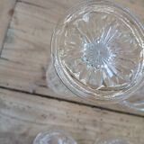 6 flûtes en verre épais ciselé