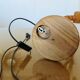 Scandinavian articulated lamp in pine and plastic 1970