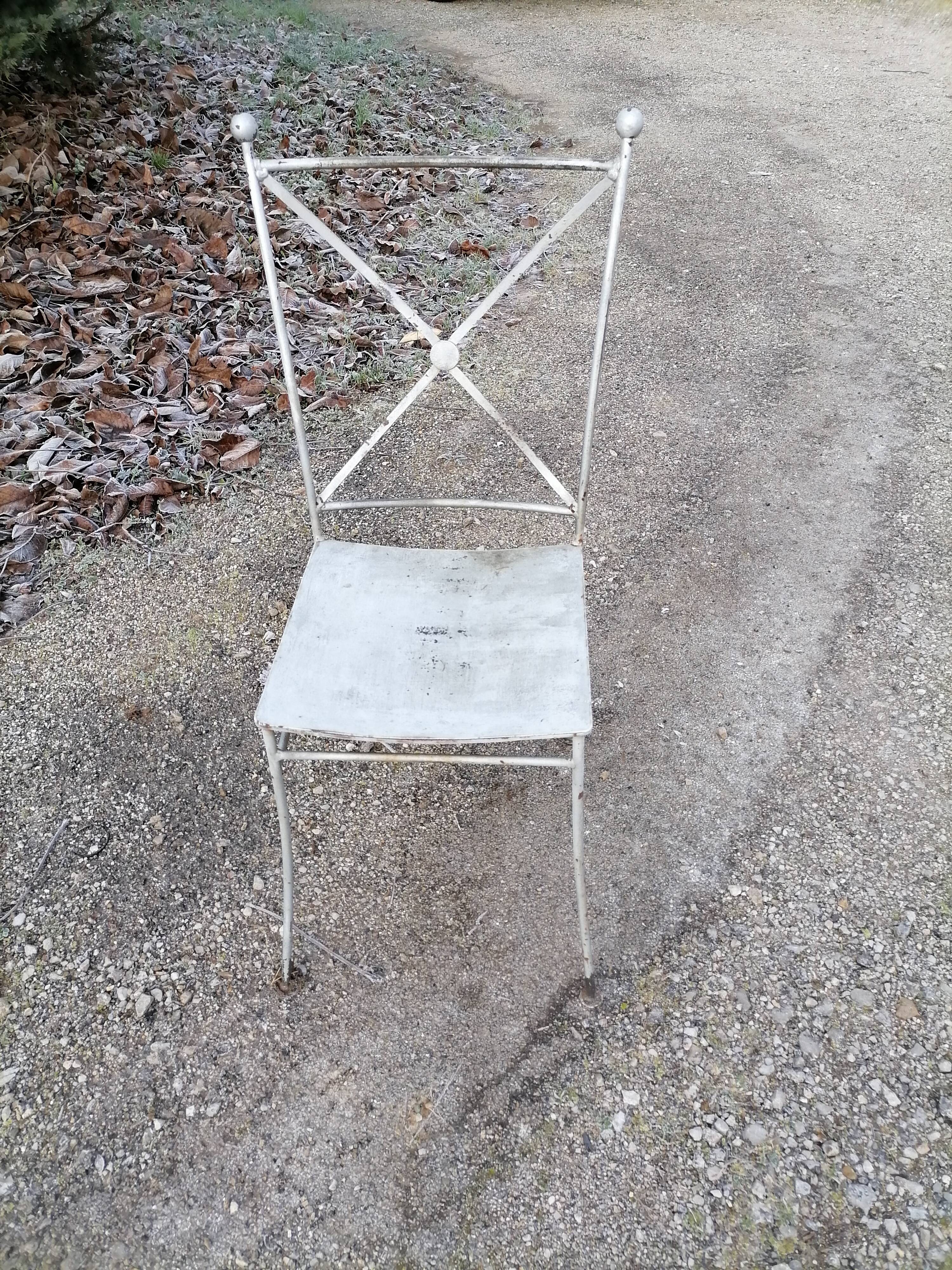 Chaise de jardin fer forgé