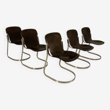 Set of 5 Cidue chairs, Italy 1970