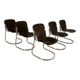 Set of 5 Cidue chairs, Italy 1970