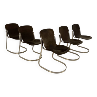 Set of 5 Cidue chairs, Italy 1970