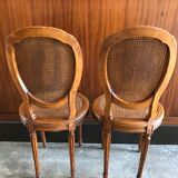 Duo of canned chairs