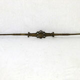 Lot of a pair of chenets and front of gilded bronze fireplace, nineteenth