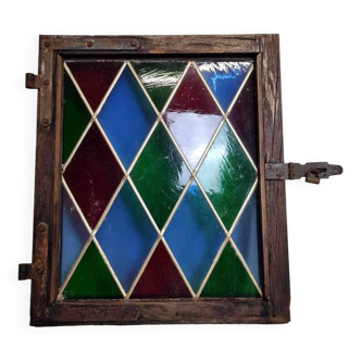19th century window frame in solid wood