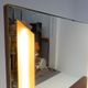 1960's Mid-Century Modern Italian Wooden Dressing Table with Lighting Mirror