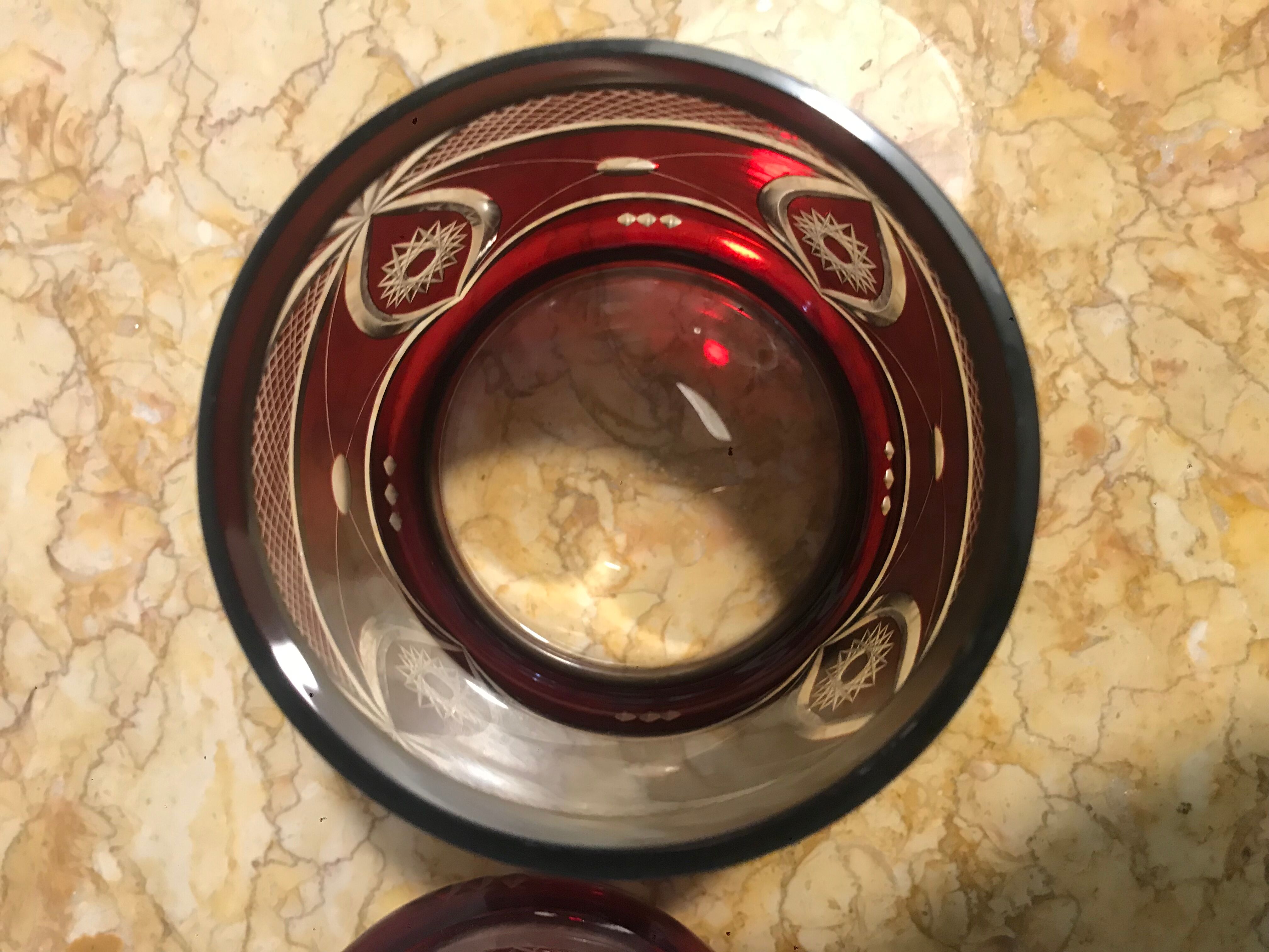 Bohemian crystal pot