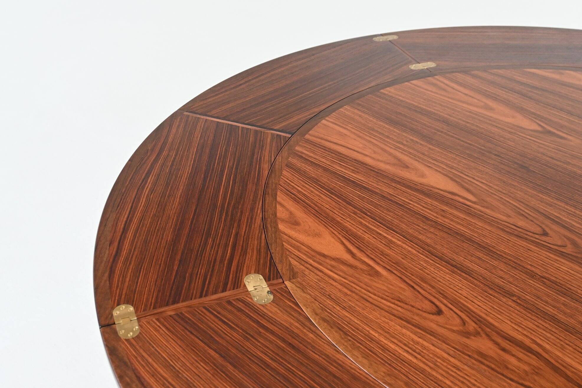 Dyrlund Lotus Flip Flap dining table in rosewood Denmark 1960