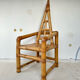 Fauteuil trône en bambou des années 70