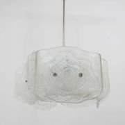 Frosted glass chandelier from the mid-century by J. T. Kalmar, Austria, 1960s.