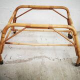 Vintage rattan cradle