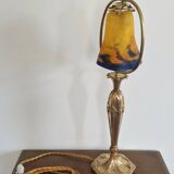 Art nouveau gilded bronze lamp signed Muller Frères