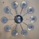Venetian glass chandelier in blue Murano, circa 1980.