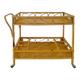 1960s Exquisite Italian Bamboo & Rattan Bar Cart by Franco Albini - Mid Cen