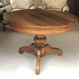 Round wooden table