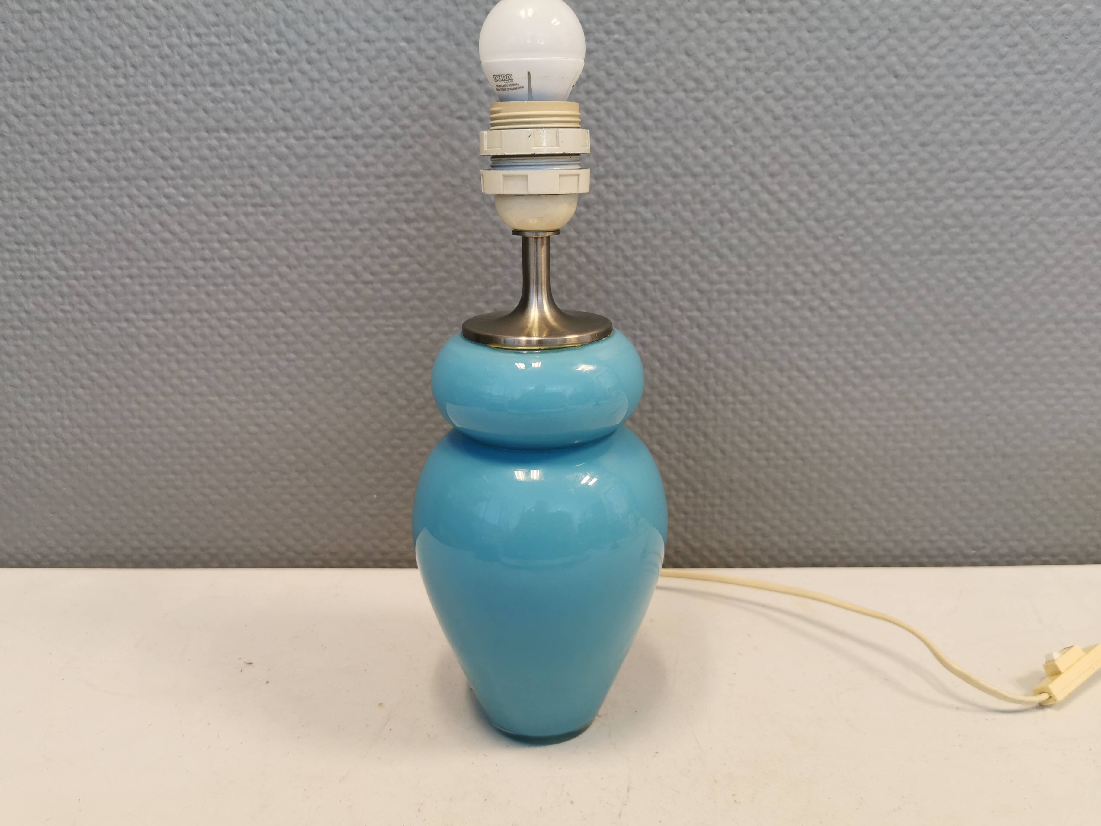 Table lamp designed by Anja Kjær in 1991 for Royal Copenhagen (produced at Holmegaard glassworks)