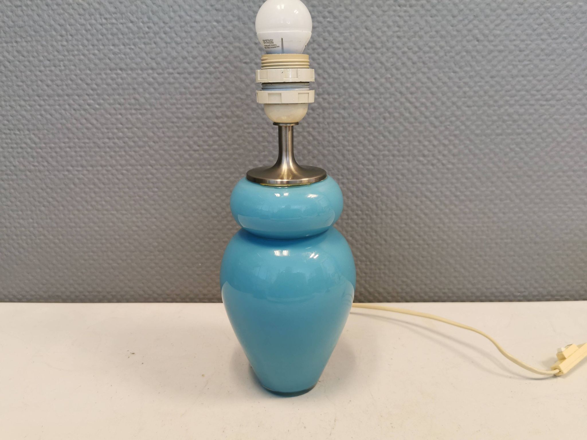 Table lamp designed by Anja Kjær in 1991 for Royal Copenhagen (produced at Holmegaard glassworks)