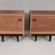 1970s bedside tables, set of 2