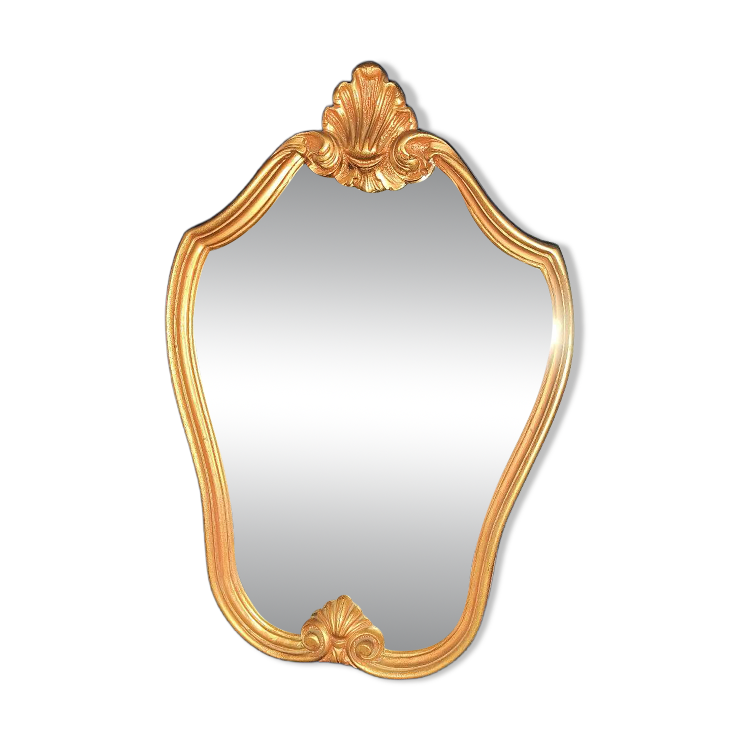 Violin-shaped mirror in Louis XV style