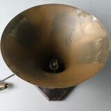 Art Deco cornet lamp, signed A Ducobu, narcissus