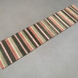 Old Turkish narrow Kilim Runner 218x47 cm shabby chic, vintage kelim