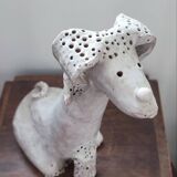 Antique zoomorphic sculpture in glazed terracotta