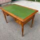 Louis XVI style desk in solid wood and green leather, 1970.