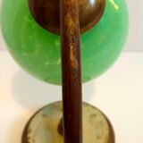 Brass table lamp, 30s-40s, clichy glass globe