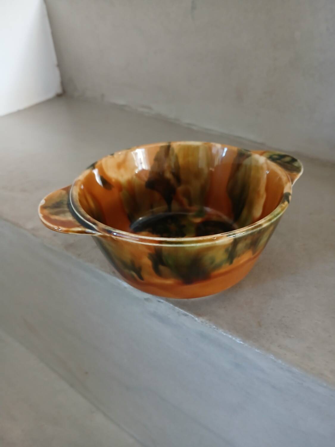 Old ear bowl Digoin and Sarreguemines