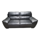 Canape cuir noir victoria