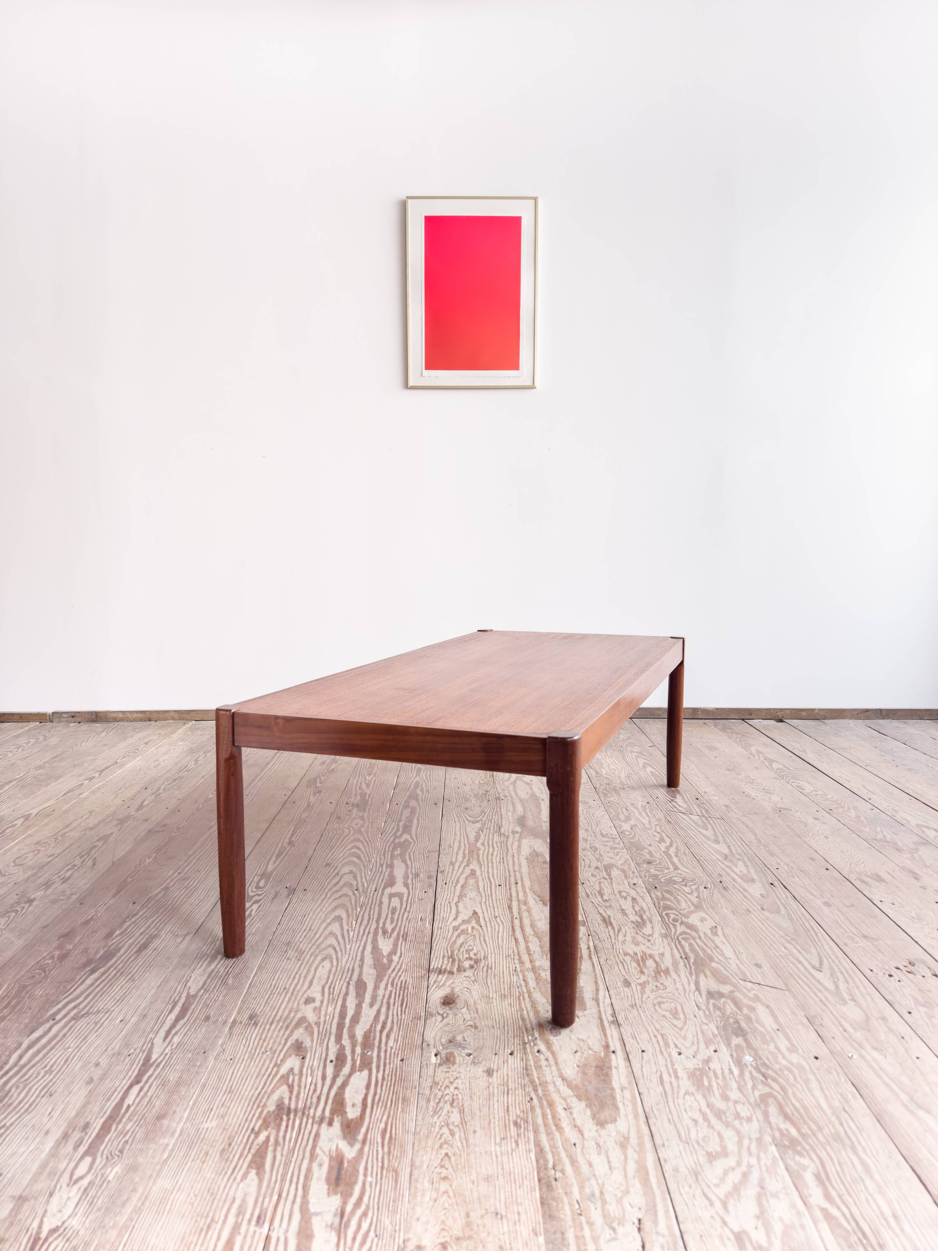 Grande table basse en teck danoise, design années 60