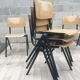 Lot de 6 chaises vintage Galvanitas couleur crème