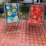 Pair of camping folding chairs