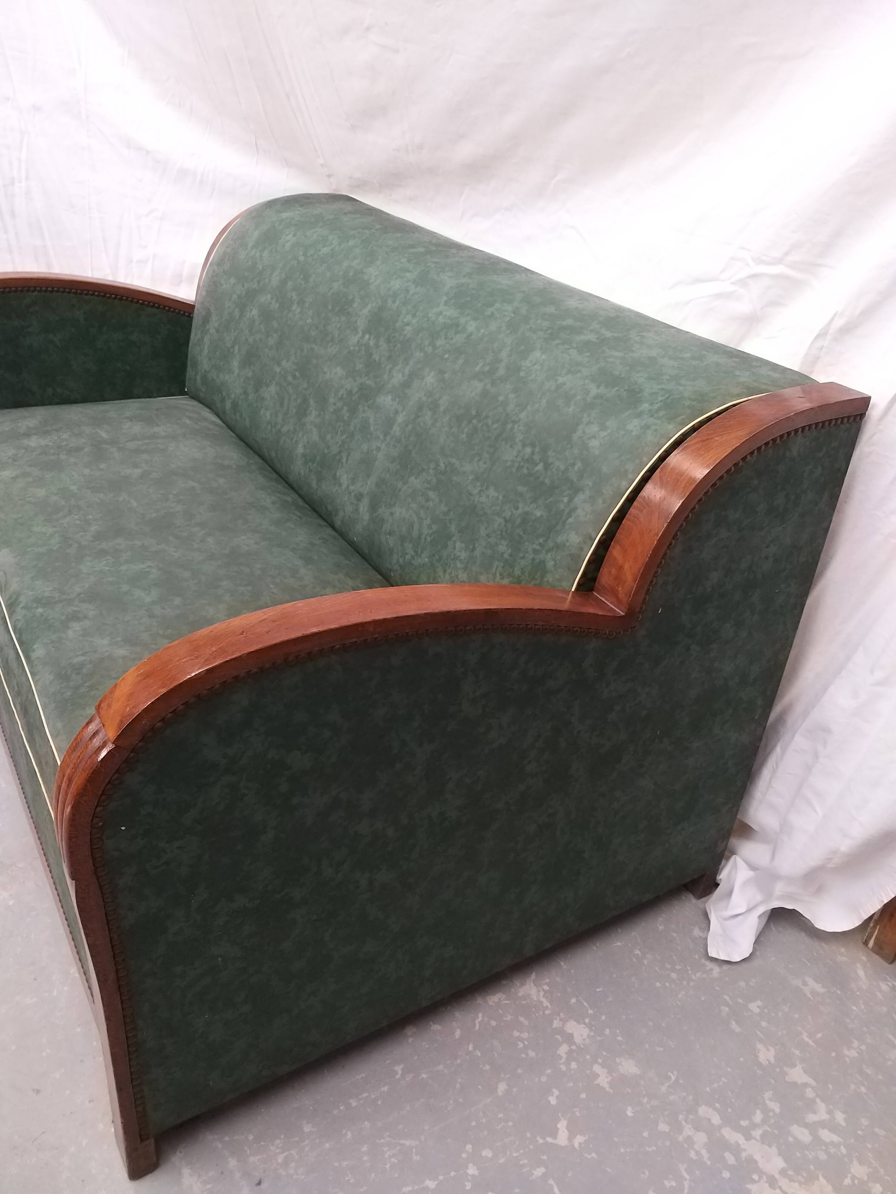 Club convertible Art Deco sofa